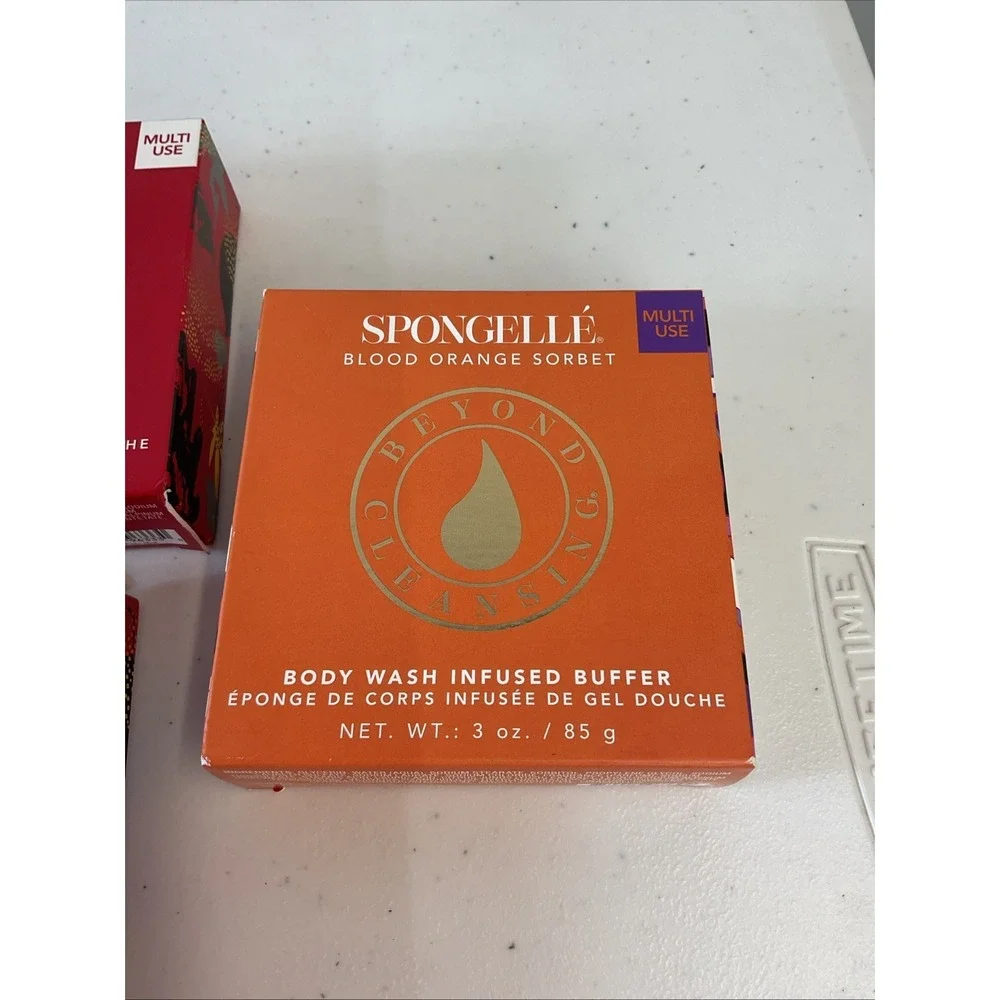 New Lot of‎ 5 Spongelle Body Wash Infused Buffers Unique Multi Use